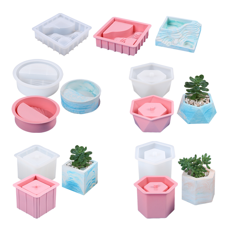 Цветочный горшок, силиконовая  – обзор и цена Succulent Set